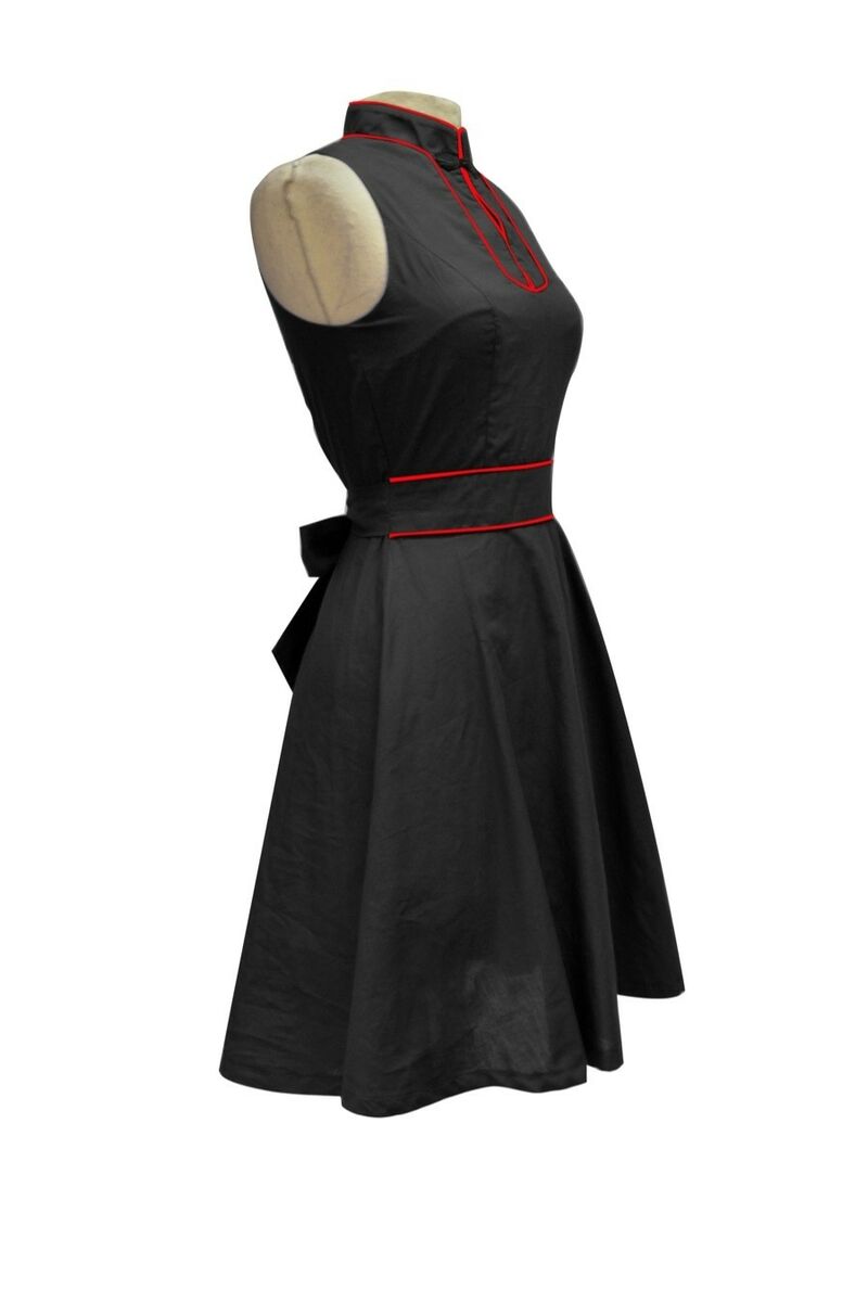 photo n&deg;2 : Robe Rockabilly 50's R&eacute;tro noir style asia