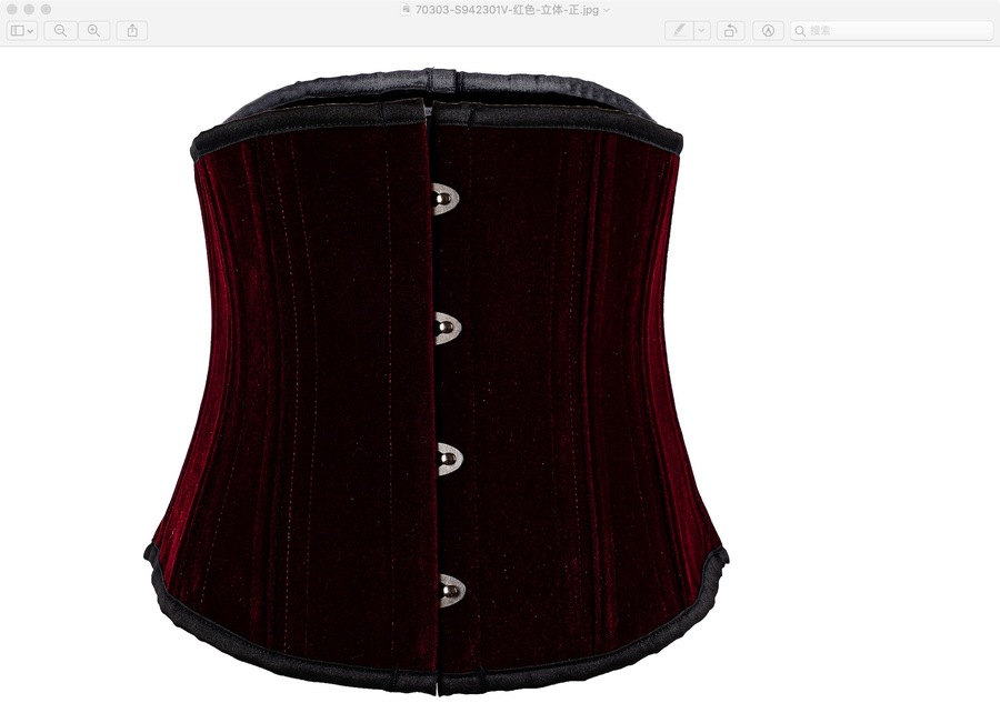 photo n&deg;5 : Corset serre-taille sexy Glamour La&ccedil;age Velours rougr