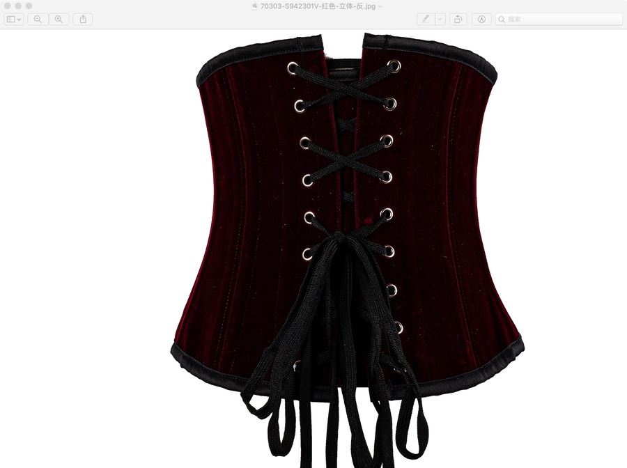 photo n&deg;6 : Corset serre-taille sexy Glamour La&ccedil;age Velours rougr