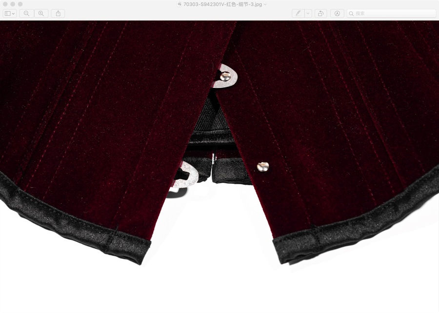 photo n&deg;7 : Corset serre-taille sexy Glamour La&ccedil;age Velours rougr