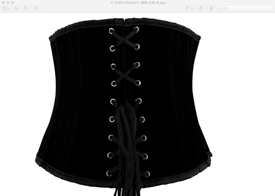 photo n°8 : serre-taille Sexy Glamour Laçage Velours noir